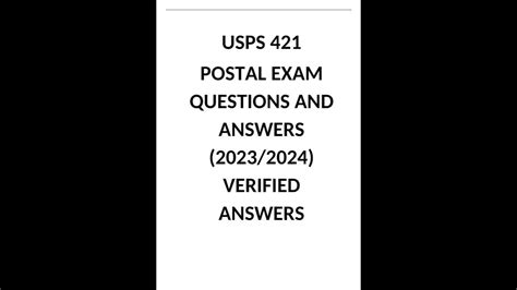 postal exam questions and answers